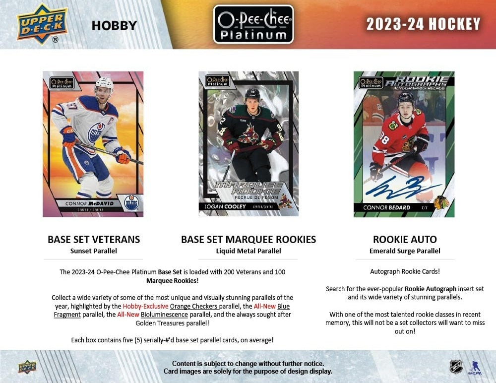 2023-24 O-PEE-CHEE PLATINUM HOCKEY HOBBY BOX - AVAILABLE INSTORE