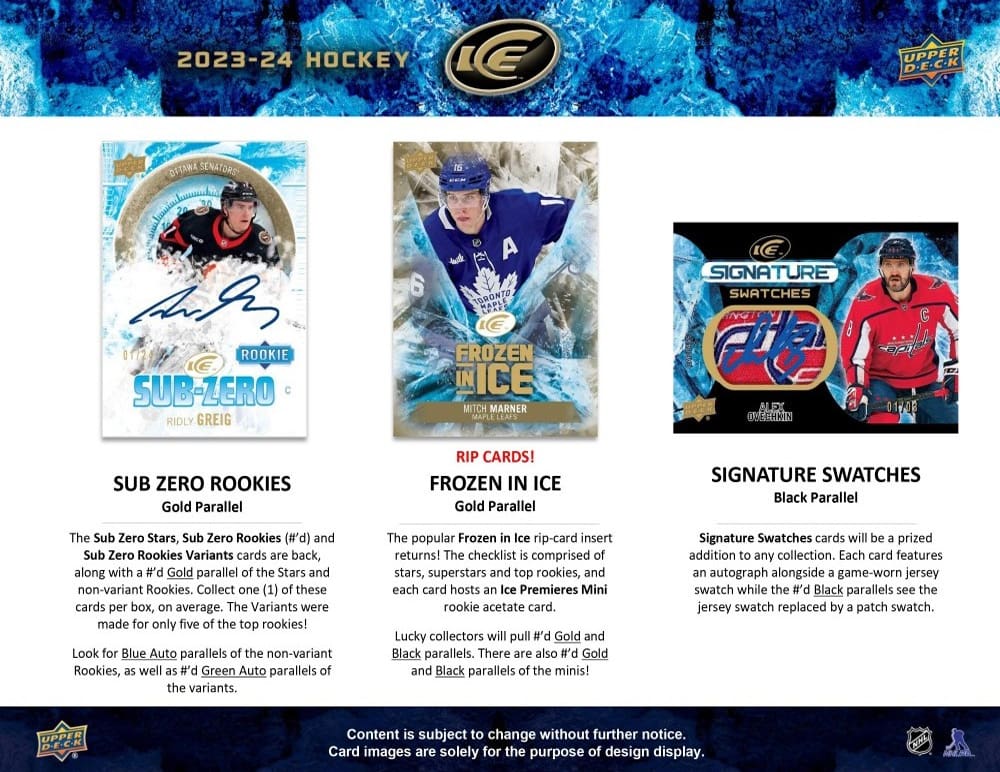 2023-24 UPPER DECK ICE HOCKEY HOBBY BOX (AVAIL. IN-STORE)