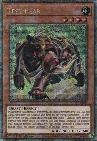 Test Bear (Quarter Century Secret Rare) [SUDA-EN018] Quarter Century Secret Rare