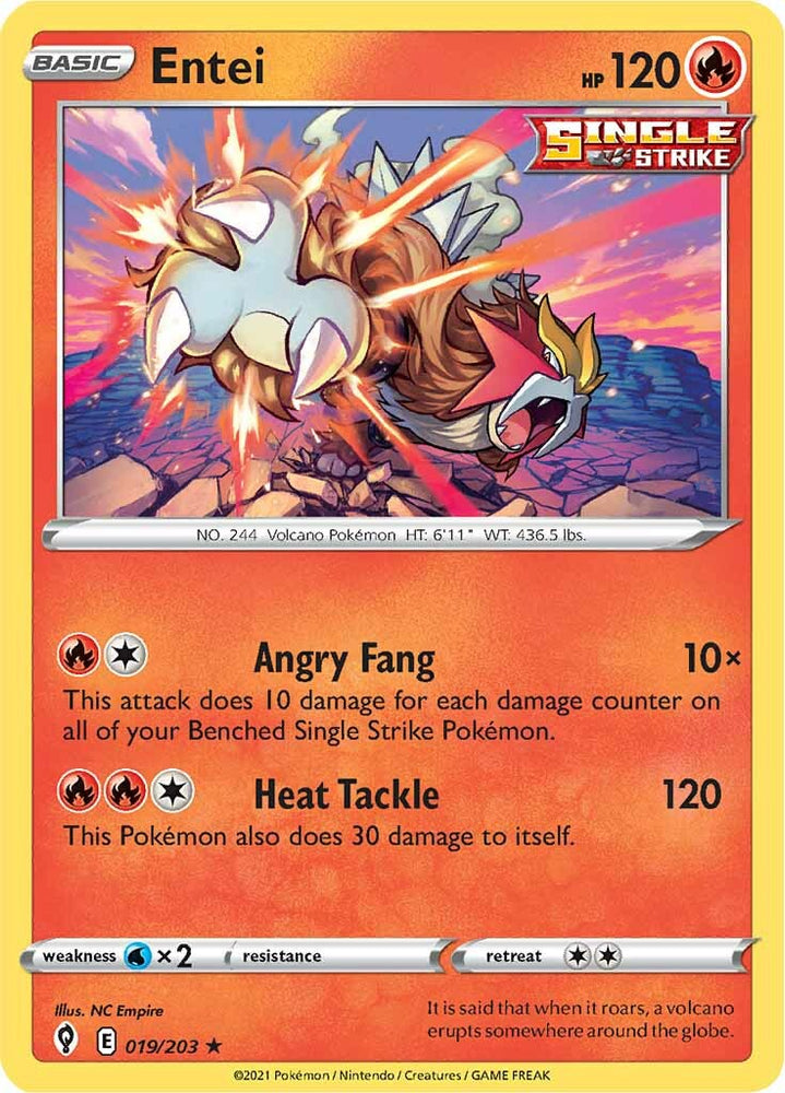 Entei (019/203) [Sword & Shield: Evolving Skies]