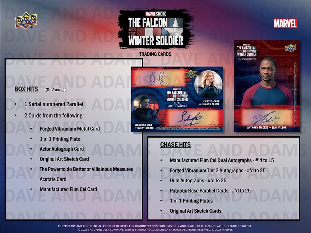 2022 UPPER DECK MARVEL STUDIOS THE FALCON AND THE WINTER SOLDIER HOBBY BOX