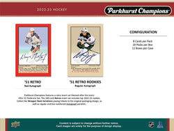 2022-23 UPPER DECK PARKHURST CHAMPIONS HOCKEY HOBBY BOX