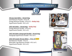 2023 Bowman Chrome Baseball Hobby Box