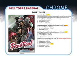 2024 TOPPS CHROME BASEBALL HOBBY BOX