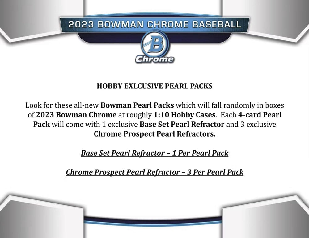 2023 Bowman Chrome Baseball Hobby Box