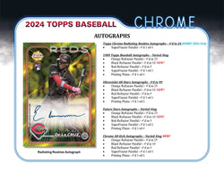 2024 TOPPS CHROME BASEBALL HOBBY BOX