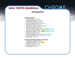 2024 TOPPS CHROME BASEBALL JUMBO BOX