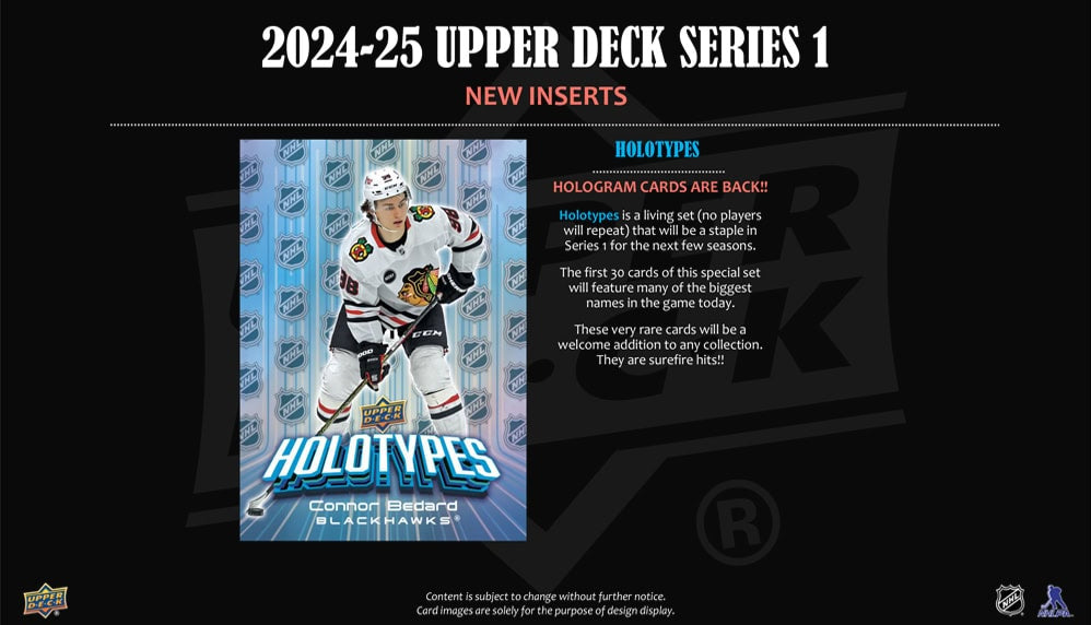 2024-25 Upper Deck Series 1 Hobby Box  (Available Instore)