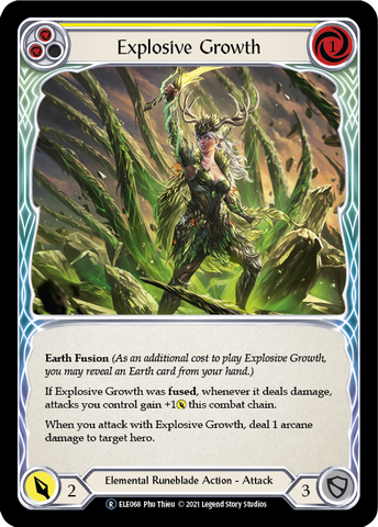 Explosive Growth (Yellow) [U-ELE068] (Tales of Aria Unlimited)  Unlimited Rainbow Foil