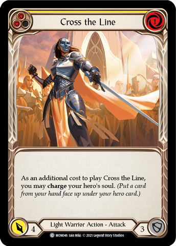 Cross the Line (Yellow) [MON046-RF] (Monarch)  1st Edition Rainbow Foil