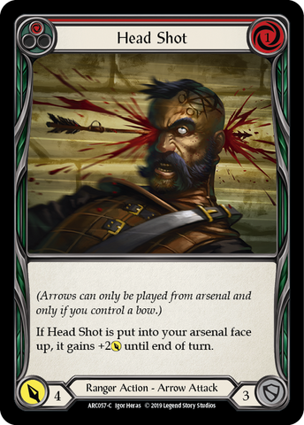 Head Shot (Red) [ARC057-C] (Arcane Rising)  1st Edition Rainbow Foil