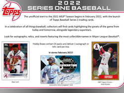 2022 Topps Baseball Series 1 Hobby Box