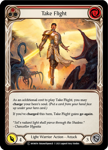 Take Flight (Red) [U-MON054-RF] (Monarch Unlimited)  Unlimited Rainbow Foil