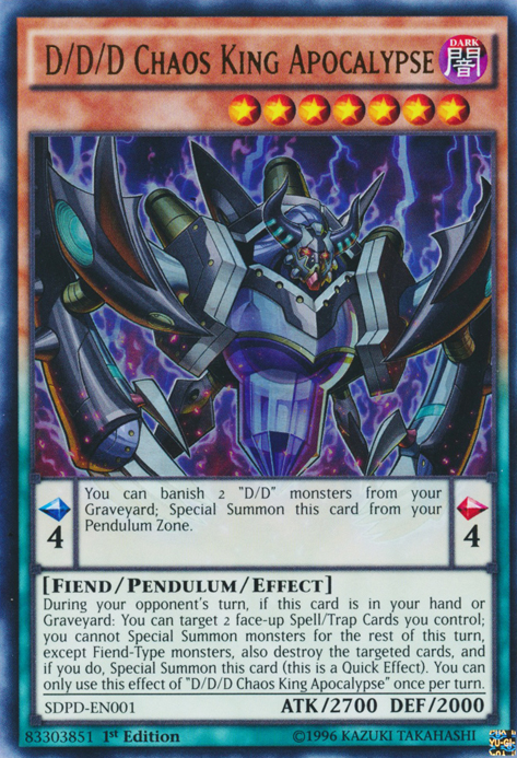 D/D/D Chaos King Apocalypse [SDPD-EN001] Ultra Rare